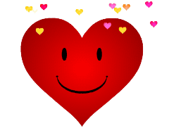Gif animé coeur sourire